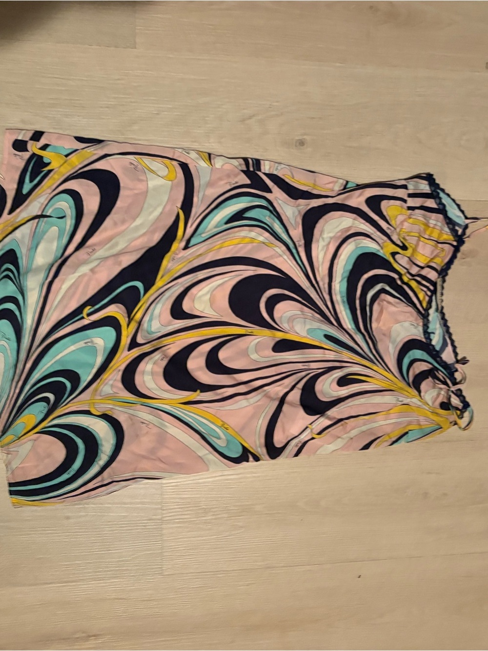Emilio Pucci Pink, Black & Yellow Swirl Slip Mini Dress size 6 - Picture 5 of 6